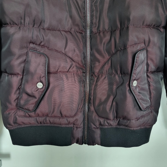 Guess Full Zip Puffer Jacket Coat - Picture 4 of 13